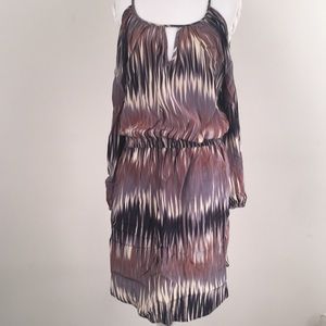 ✅ SOLD 100% Silk, Elegant Cocktail Dress Earth Tones